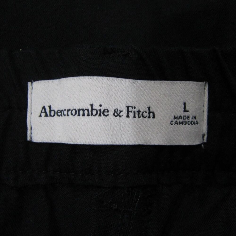 Abercrombie & Fitch Pleated Hi-Rise Wide Leg Dress Pants Black Size L New! - Picture 8 of 12